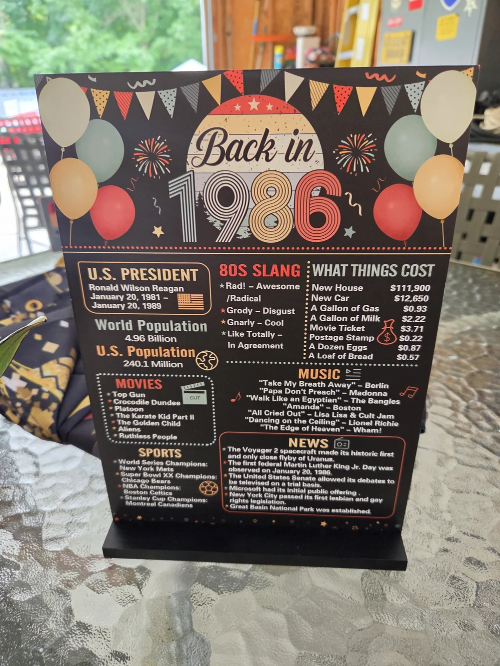 40th Birthday Decor- Vintage 1986 Limited Edition Party Supplies